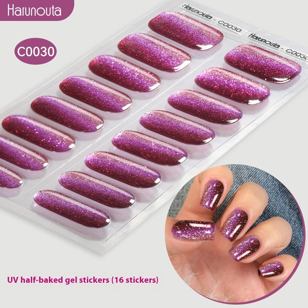 Nail Stickers UV Gel Nail Sticker Semi-curing
