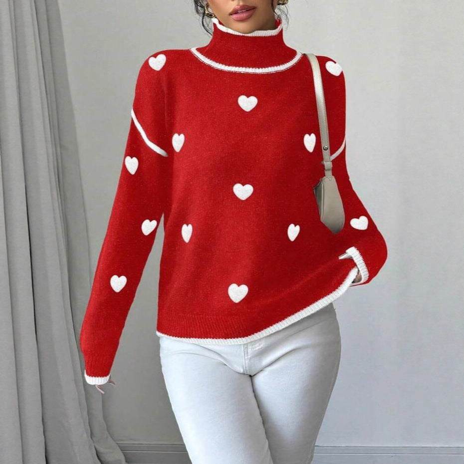 Casual Gentle Turtleneck Long Sleeve Women's Sweater