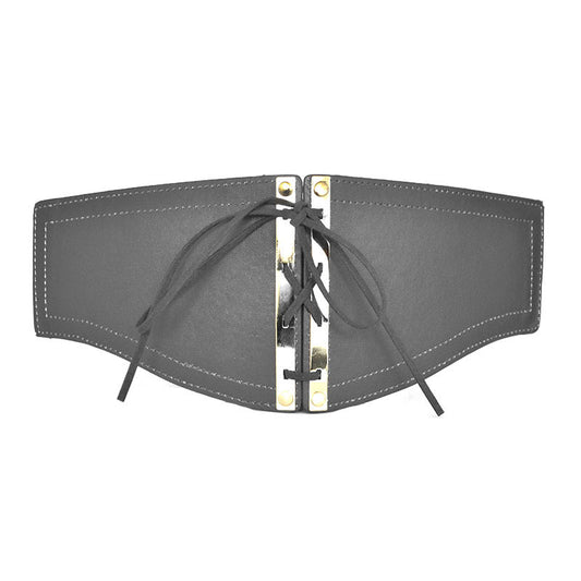 Vintage Imitation Leather Elastic Elastic Waistband