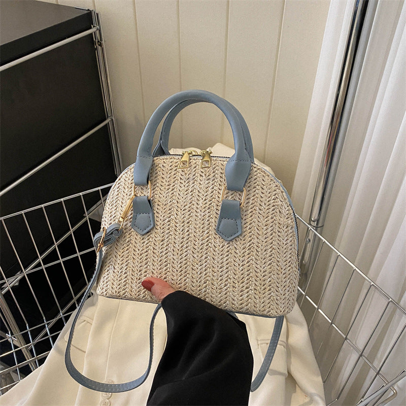 Women's Fashion Simple Casual Woven Handbag Shoulder Crossbody Bag