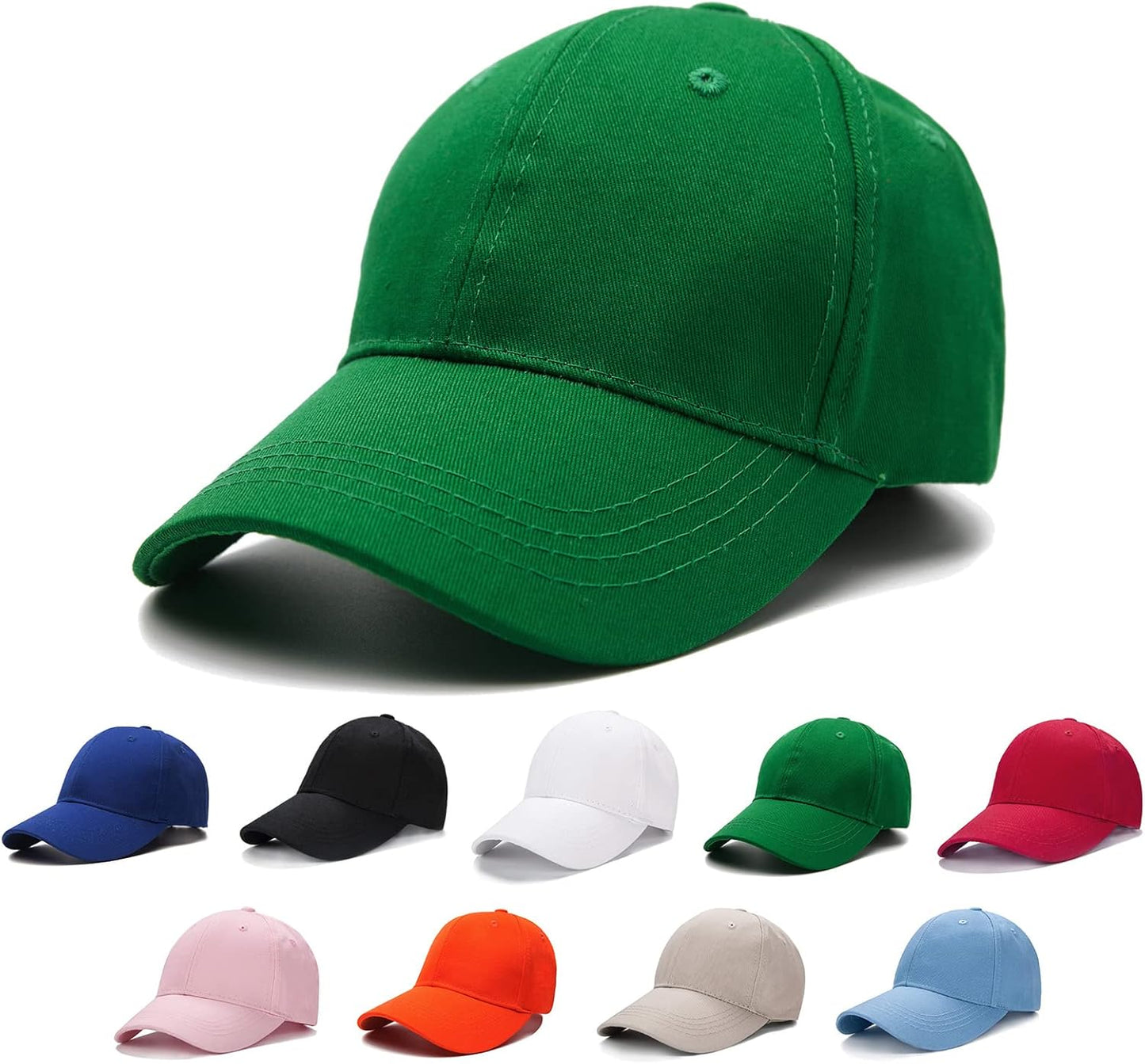 Baseball Cap for Kids-Adjustable Washed Cotton Golf Toddler Hat for Boys & Girls