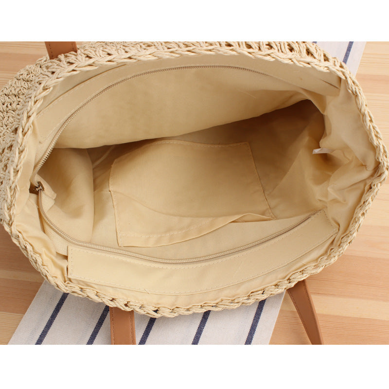 One-shoulder Paper String Hand-woven Large Capacity Hand Holding Casual Bag