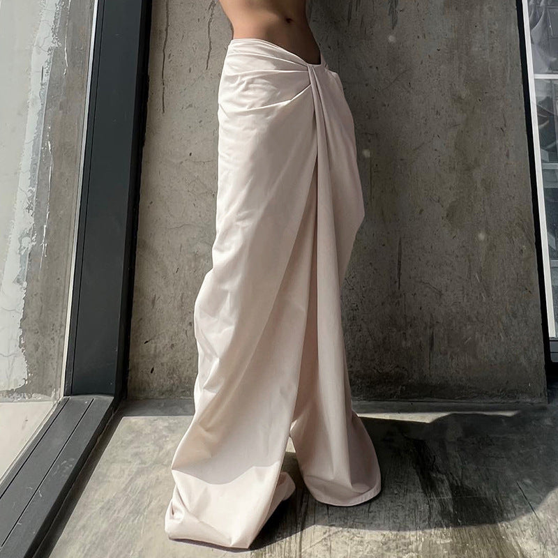 Low Waisted Loose Fitting Wide Leg Pants