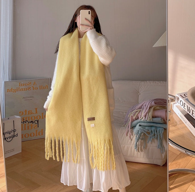 Fashion Long Shawl Student Solid Color Versatile Scarf
