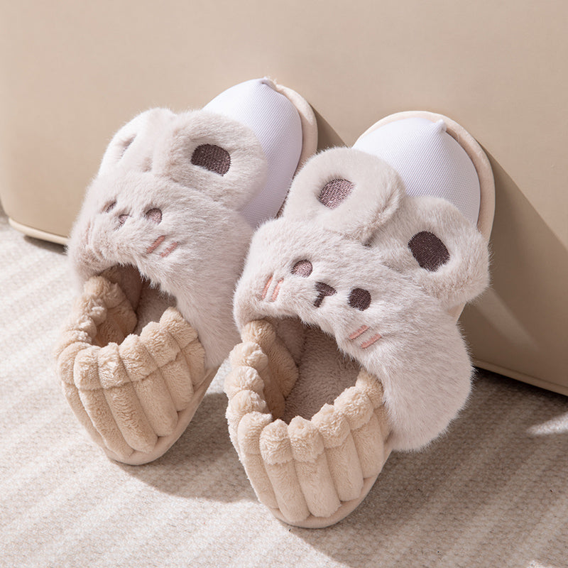 Removable Cotton Lovely Slippers In Winter