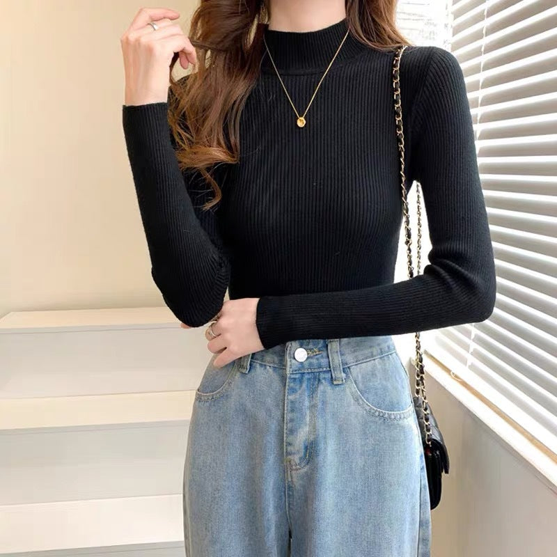 Slim Fit Inner Wear All-matching Sweater Long Sleeve
