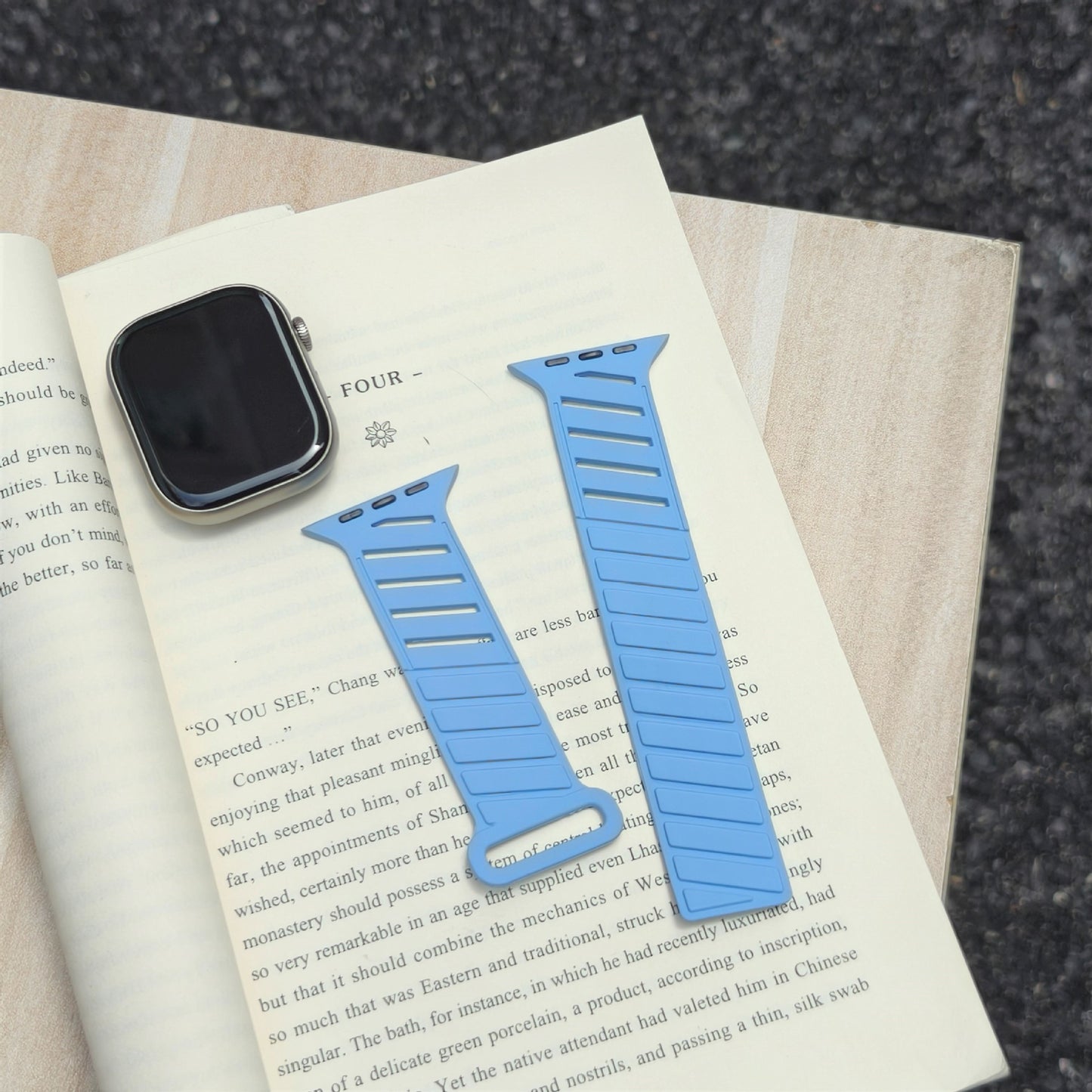 Applicable Twill Silicone Magnetic Watch Band