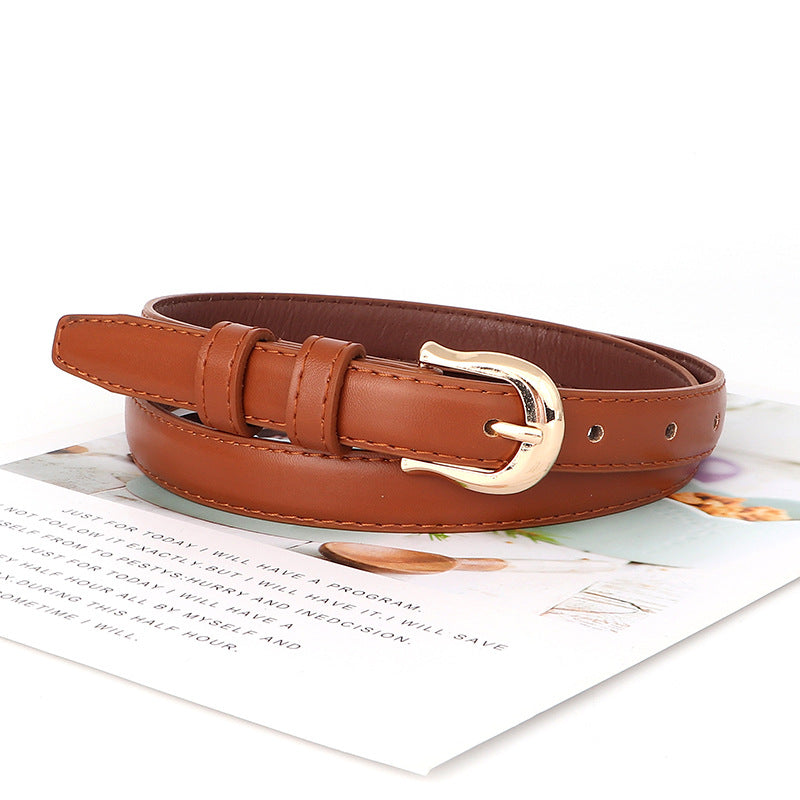 Suit Fashion Thin Belt Women's Black Jeans Strap