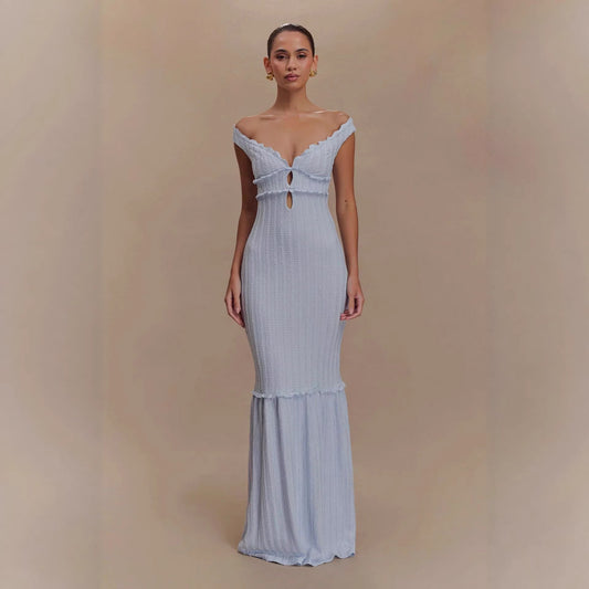 Lace-up Hollow-out Slim-fit Dress Women