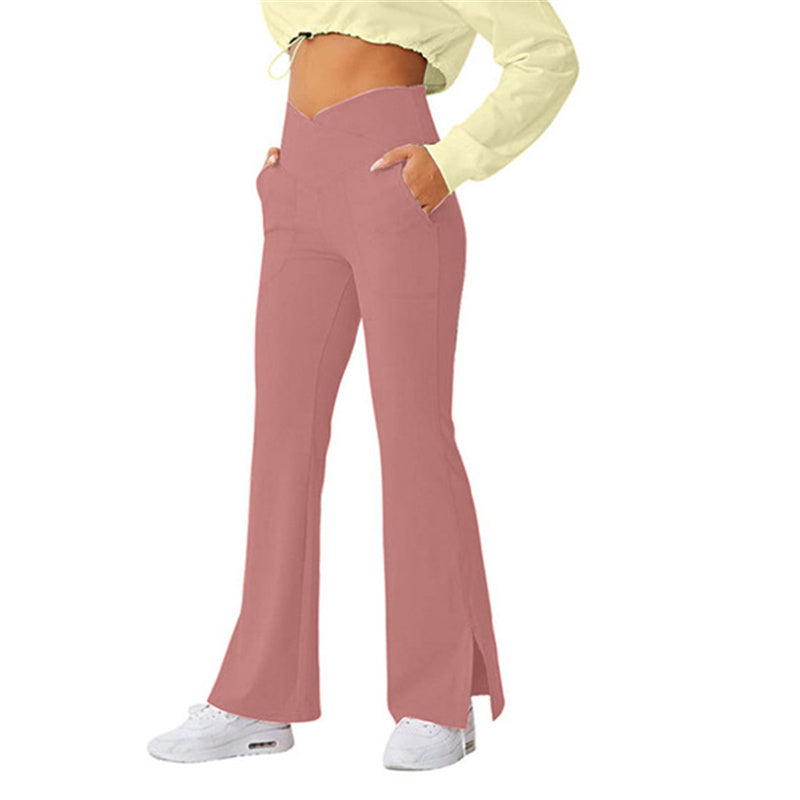 High Waist Skinny Stretch Flare Pants Fashion Female
