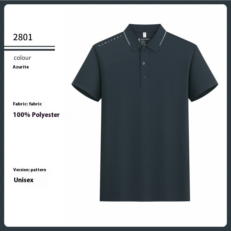 Quick-drying Dot Jacquard Short-sleeved Polo Shirt