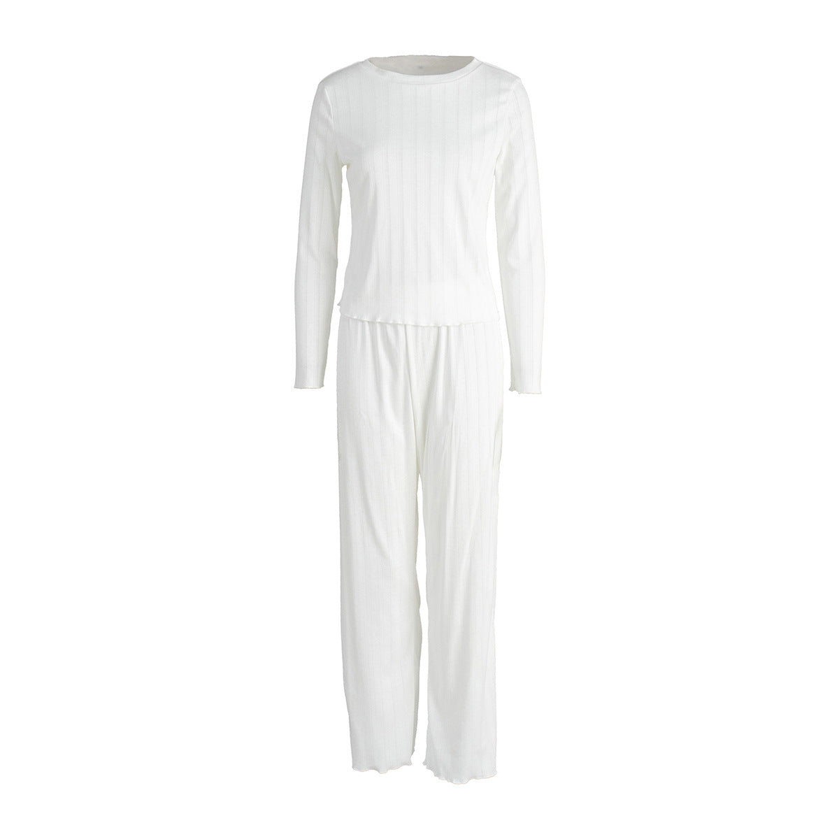 Heart Jacquard Long-sleeved Pajamas Two-piece Set