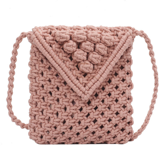 Woven Bag Fashion One-shoulder Western Style Messenger Texture