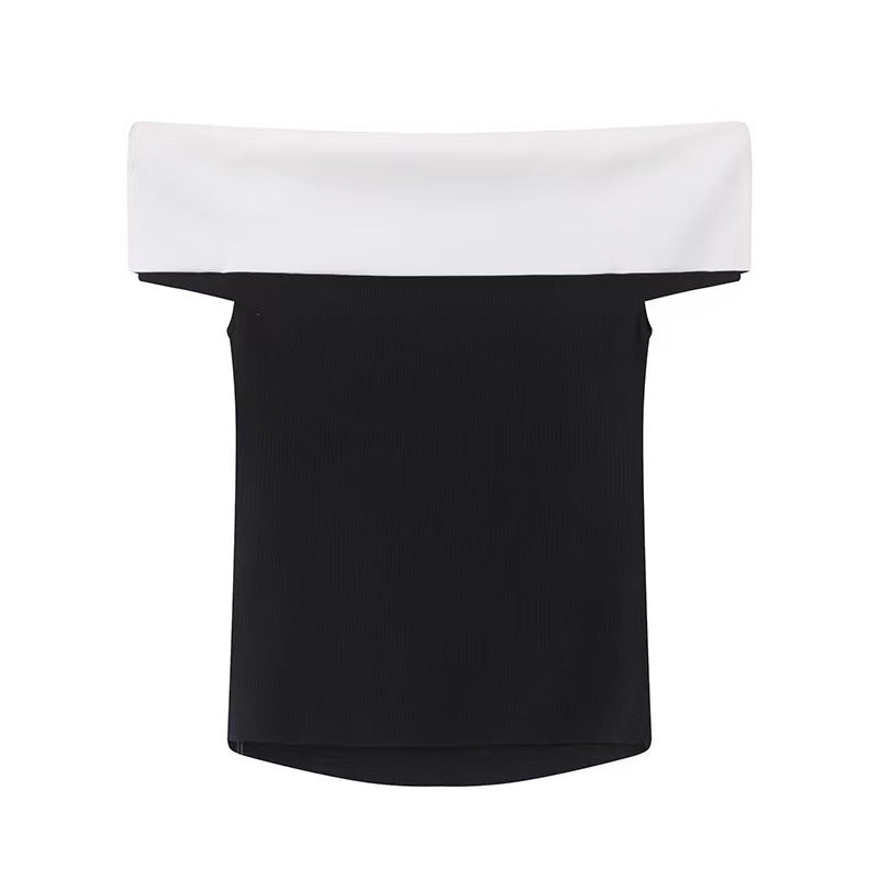 Elegant Boat-neck Knitwear Top For Women