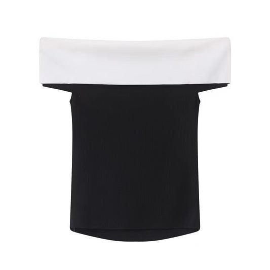 Elegant Boat-neck Knitwear Top For Women