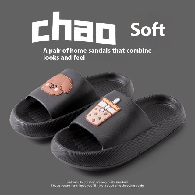 Slip-on Couple Slippers Women's Bath Indoor Home Soft Non-slip