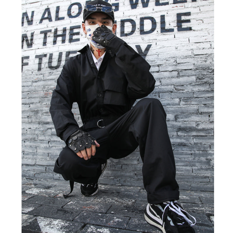 Men's Loose Retro Overalls Jumpsuit