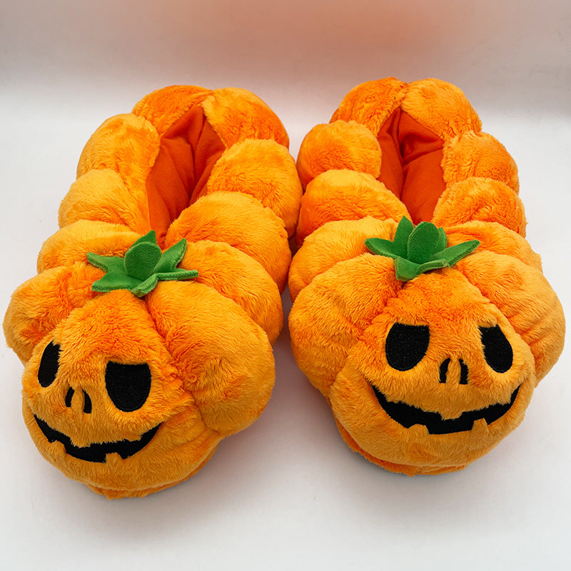 Kvinders Hjem Soveværelse Halloween Græskar Plys Hjemmesko