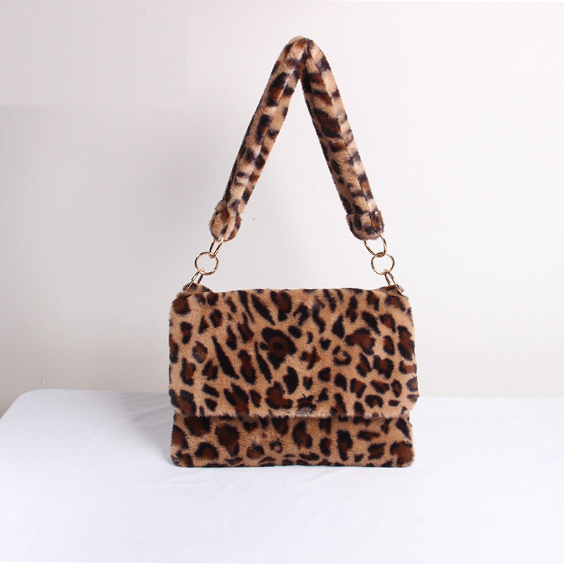 Plush Bag Women Autumn And Winter One-shoulder Handbag