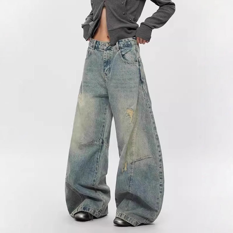 Stylish Loose-fitting Wide-leg Slimming Straight-leg Pants