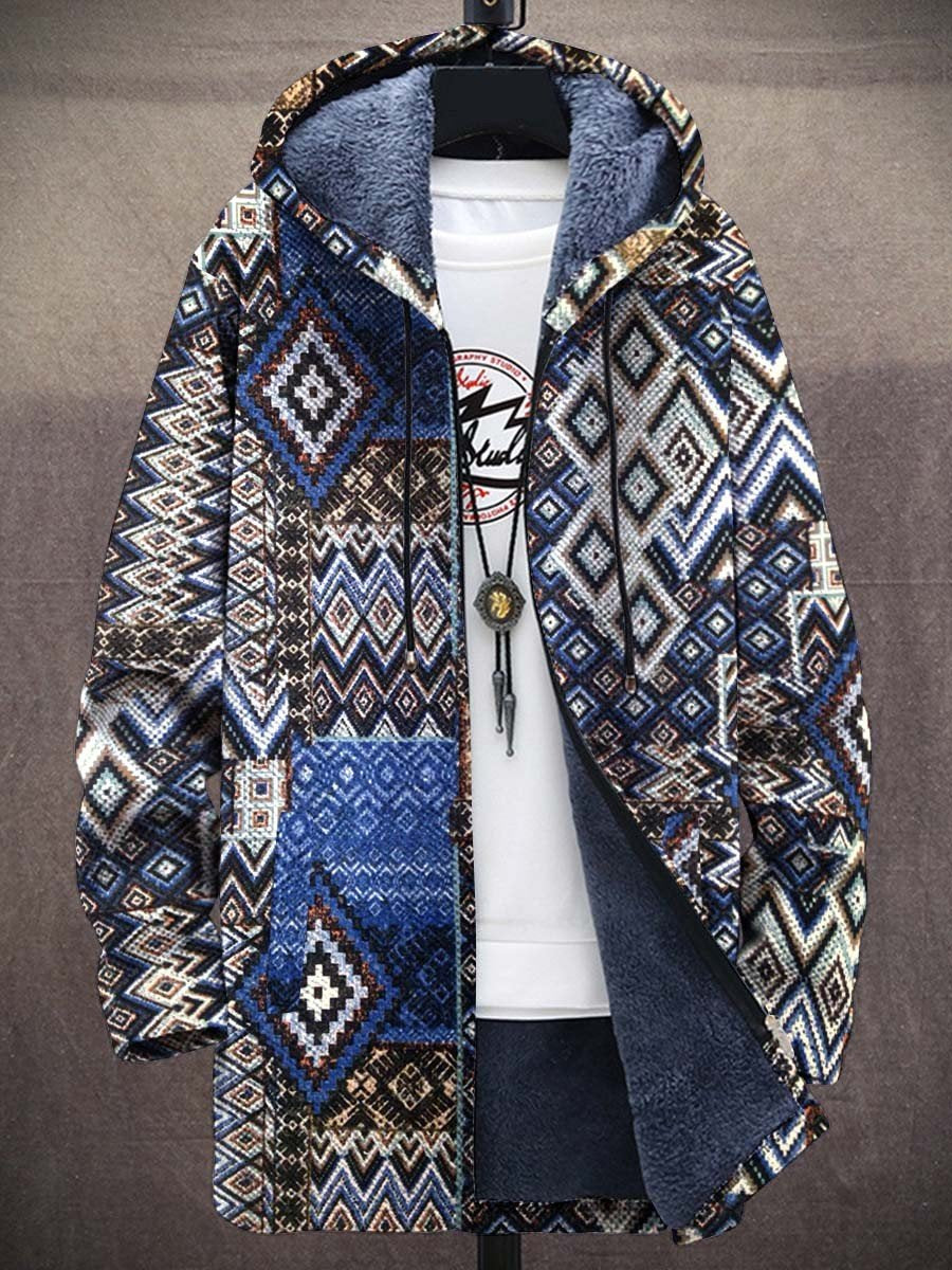 Men's Plush Thick Loose Long Sleeve Coat Cardigan