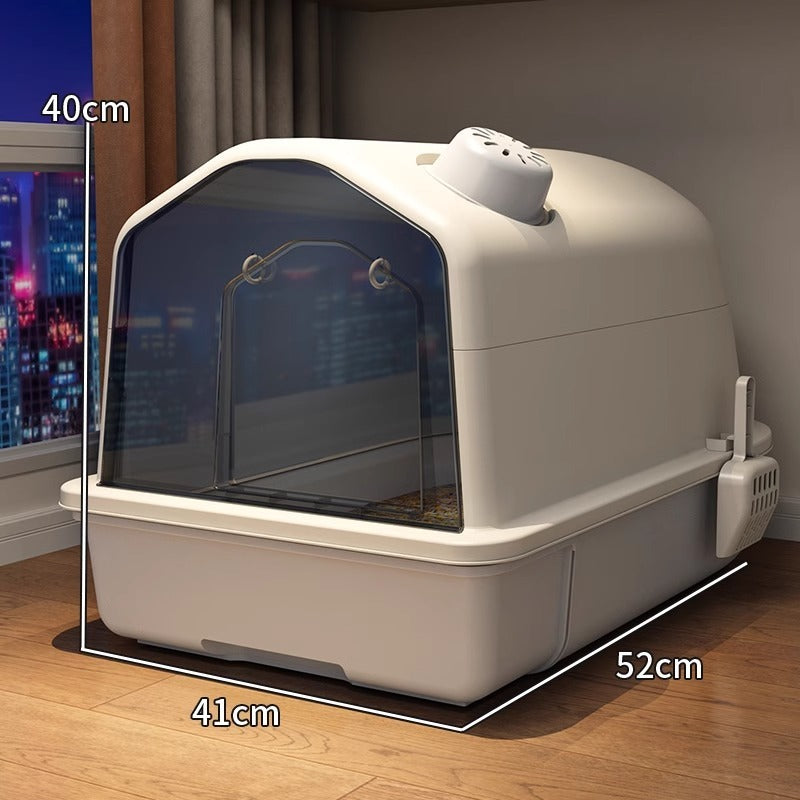 Fully Enclosed Odor Proof Litter Box For Cats