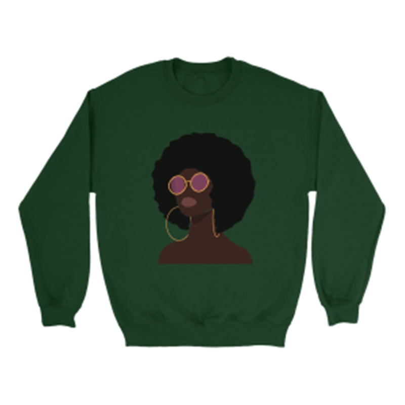 European And American Digital Printed Round Neck Sweatshirt