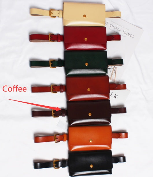 Versatile Colored Leather Mobile Bag For Women