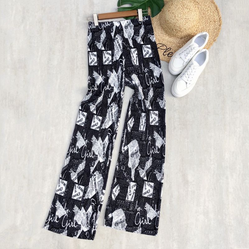 Spring And Summer Women's Wide-legged Pants High Waist Pleated