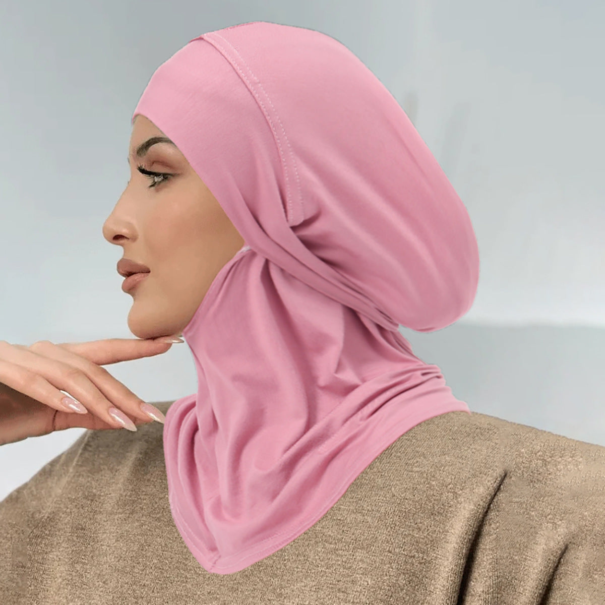Solid Color Back Bandage Tam-o'-shanter Women's Soft Head-wrapping Hat