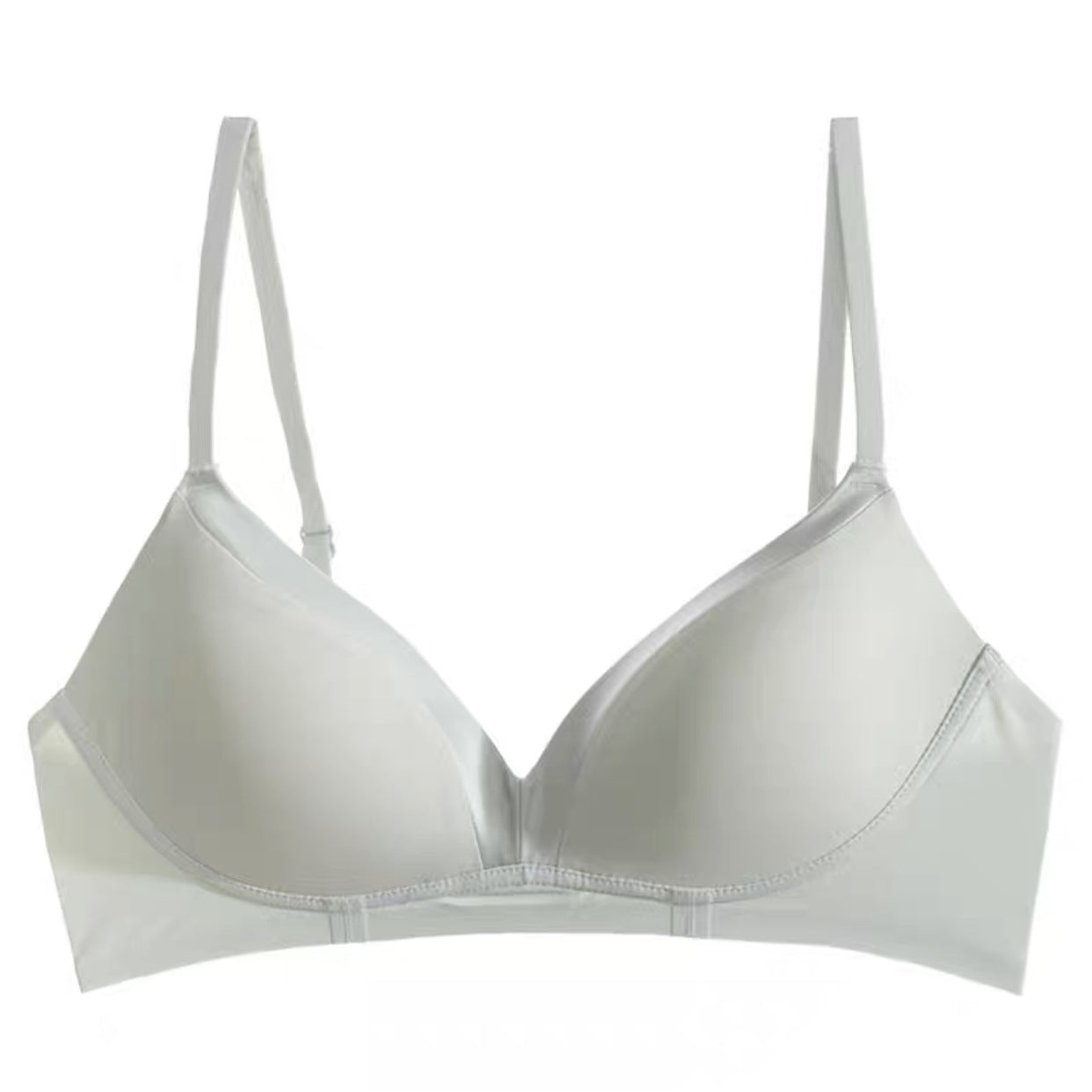 Satin Stitching French Sexy Triangle Cup Micro Push Up Without Steel Ring