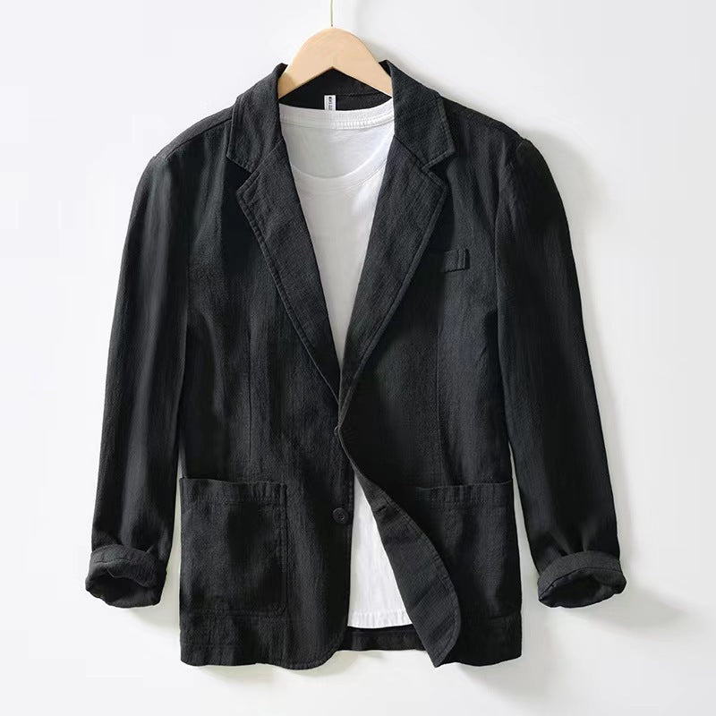 Patchwork Long Sleeve Fashion Polo Collar Coat