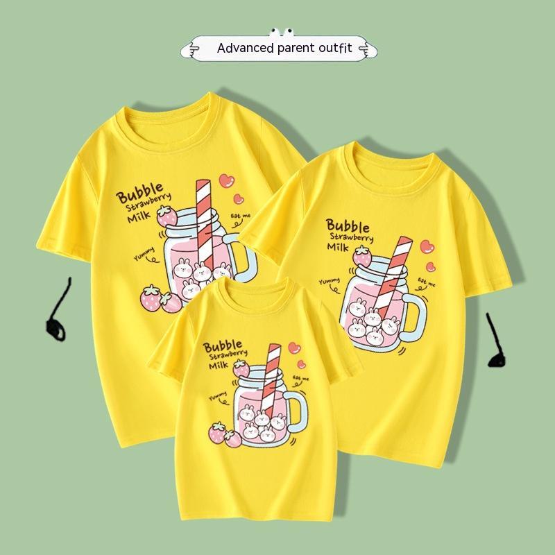 Cute Strawberry Girl T-shirt Short Sleeve