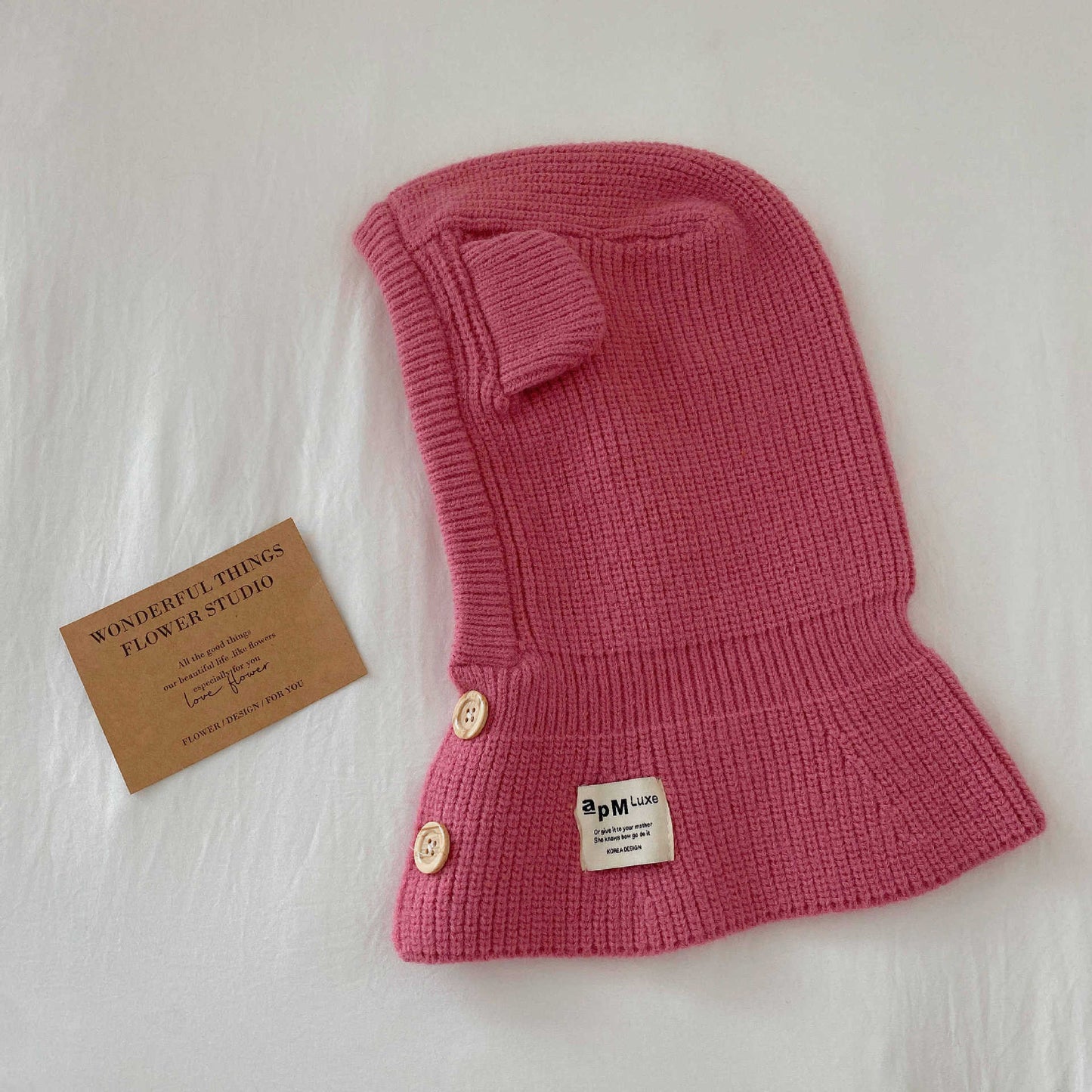Children's Hat Scarf Integrated Fashion Baby Shawl Woolen Cap