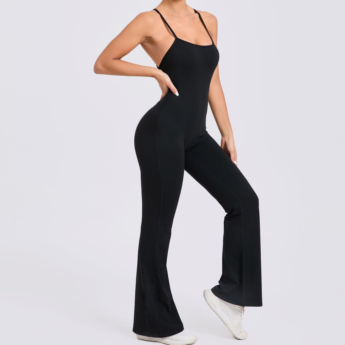 Shoulder Strap Horn Yoga Jumpsuit