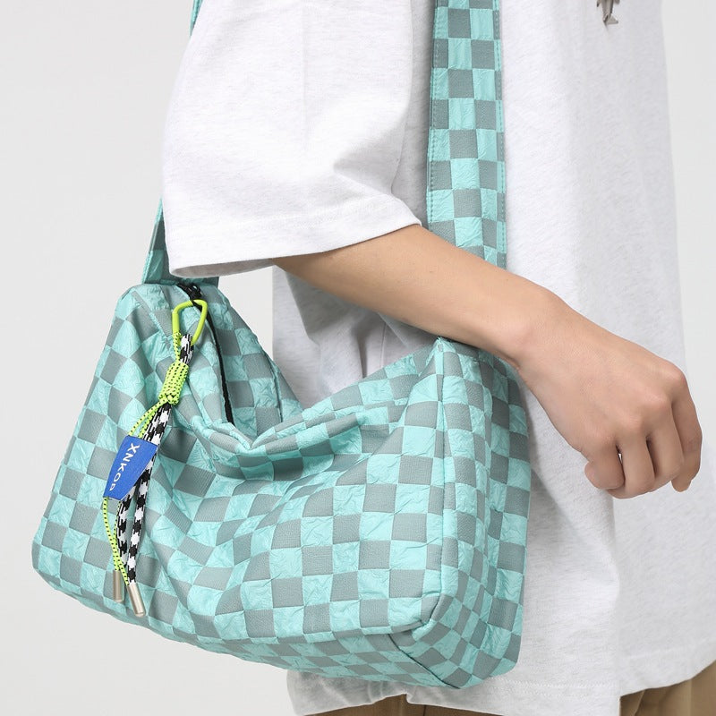 Harajuku Temperament Fashion Tide Tooling Color Contrast Large Capacity Student Class Crossbody Bag