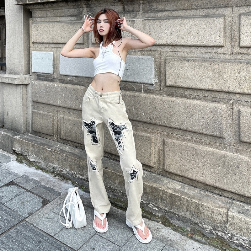 High Street Spice Girl's Broken Denim Pants