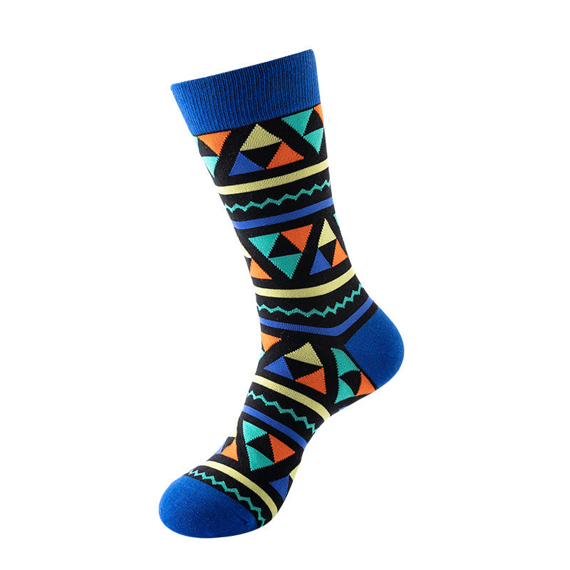 Niche Trendy Mid Tube Socks Couple Geometric