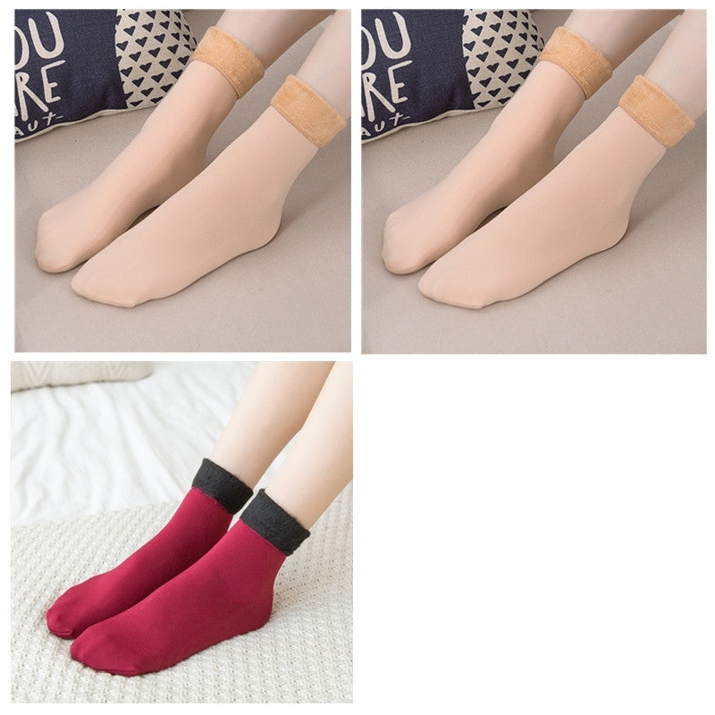 Plus Fleece Socks To Keep Warm Snow Women In Autumn And Winter