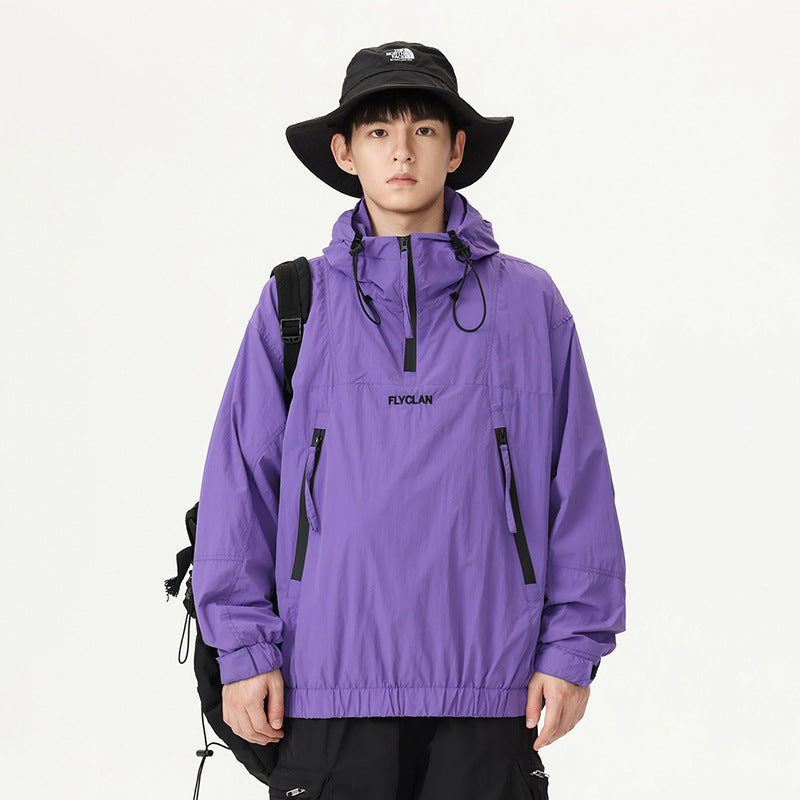 Amerikansk retro halfzip-jakke