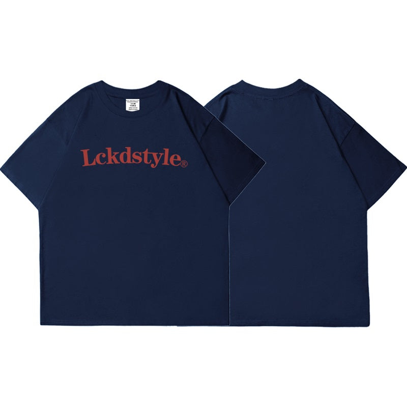 Original Letter Printed Heavy Cotton Short-sleeved T-shirt