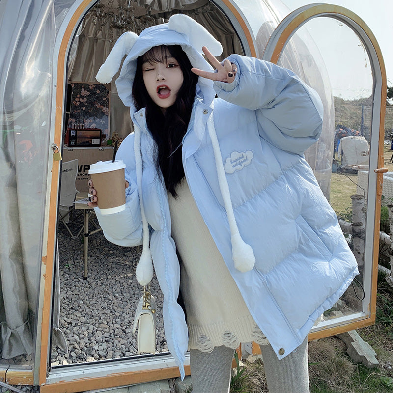 Girls' Winter Thick Down Padded Jacket For Junior High School