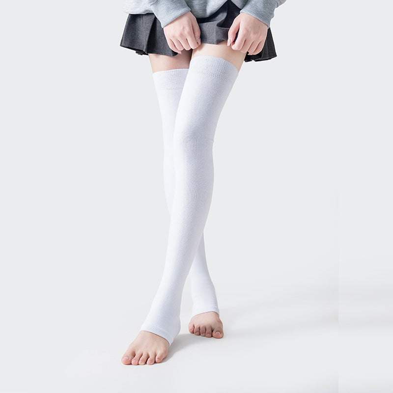 Autumn And Winter Plus Size Extended Cotton Over-the-knee Thigh Warm Socks