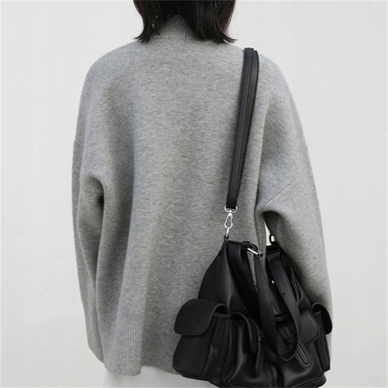 Half Turtleneck Thick Sweater High-grade Sense Idle Style Loose