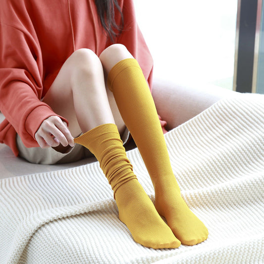 Ins Tide Velvet Solid Color Pile Socks