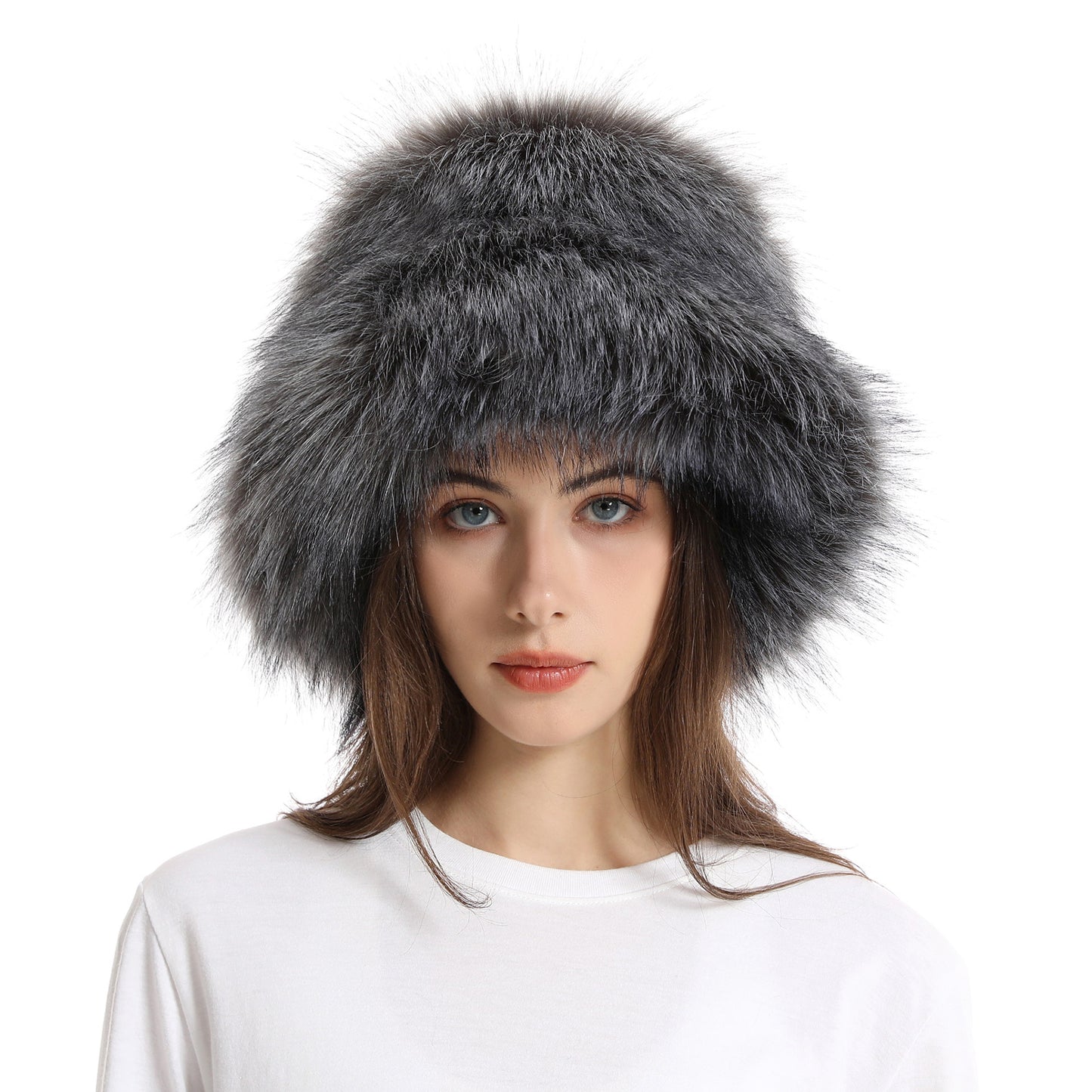 Winter Warm Thickened Faux Fur Straw Hat