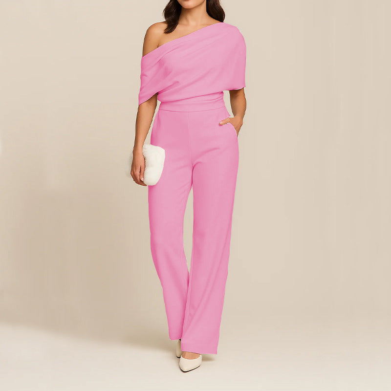 Fashion Slimming One-Shoulder Women's Jumpsuit