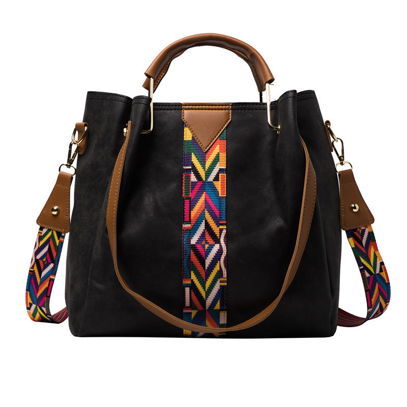 European And American Simple Ribbon Mother Bag Portable Shoulder Crossbody Bag Two-piece Set