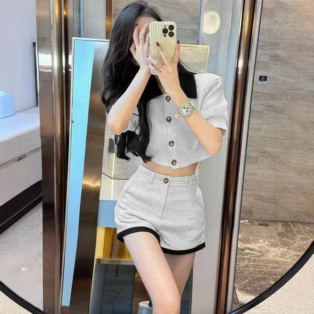 Women's High-end Versatile Shorts Two-piece Set