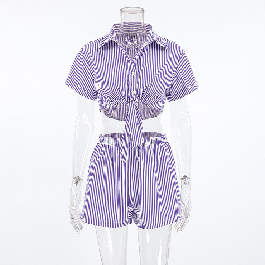 Fashionable Breathable Lightweight Loose-fitting Womens Two-piece Pajama Set